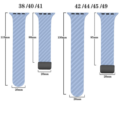 For Apple Watch Ultra 49mm Carbon Fiber Magnetic Black Buckle Watch Band(Light Blue Black) by bashfashion