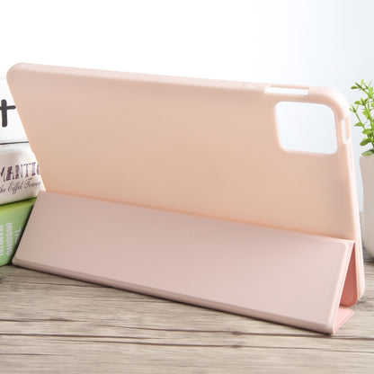 For Honor Pad GT Pro Tri-fold Silicone Leather Tablet Case(Pink) by bashfashion