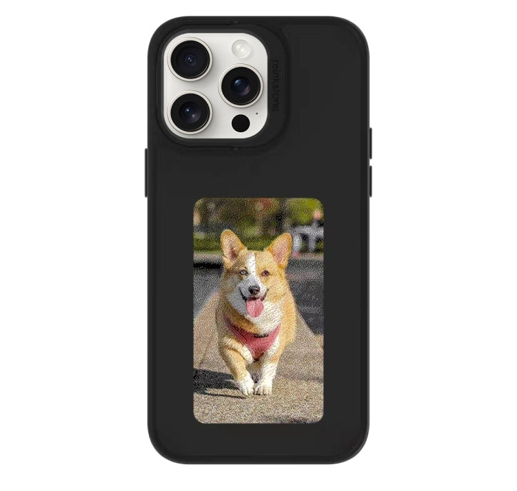 For iPhone 14 Pro Max NFC Four-Color E-ink Screen DIY Phone Case(Black) by bashfashion