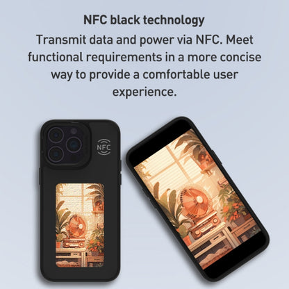 For iPhone 14 Pro Max NFC Four-Color E-ink Screen DIY Phone Case(Black) by bashfashion