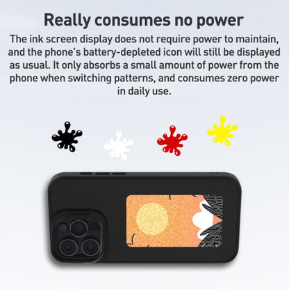 For iPhone 14 Pro Max NFC Four-Color E-ink Screen DIY Phone Case(Black) by bashfashion