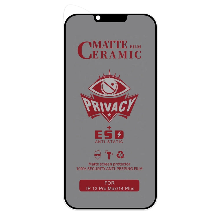 For iPhone 13 Pro Max / 14 Plus Full Coverage Frosted Privacy Ceramic Film by bashfashion