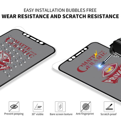 For iPhone 16e / 14 / 13 Pro / 13 Full Coverage Frosted Privacy Ceramic Film by bashfashion