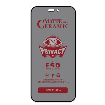 For iPhone 14 Pro Full Coverage Frosted Privacy Ceramic Film by bashfashion