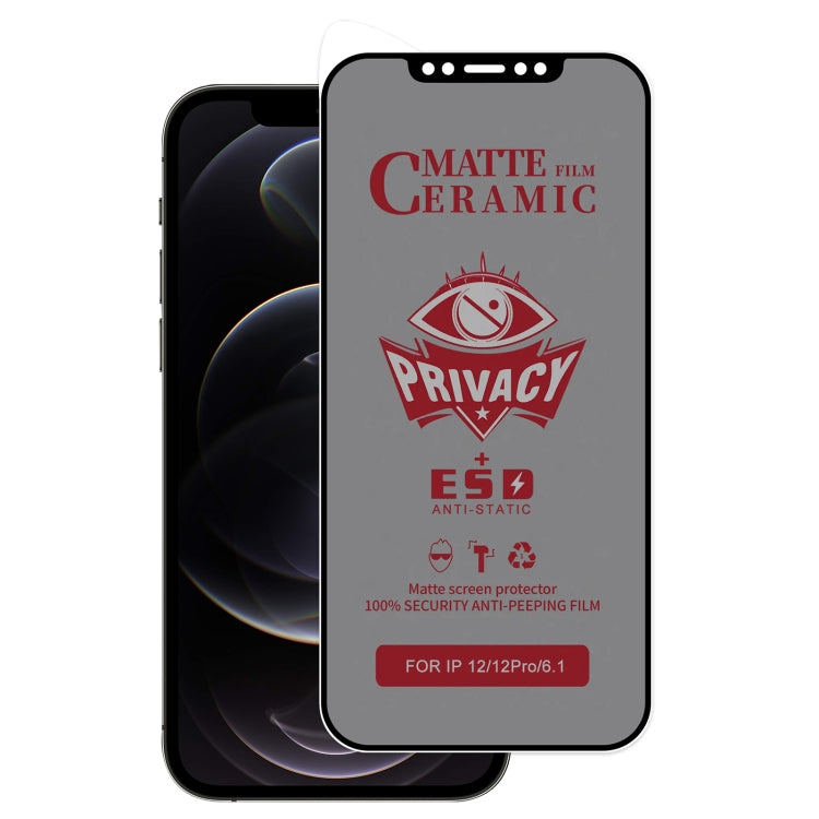 For iPhone 12 / 12 Pro Full Coverage Frosted Privacy Ceramic Film by bashfashion