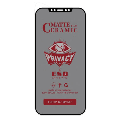 For iPhone 12 / 12 Pro Full Coverage Frosted Privacy Ceramic Film by bashfashion