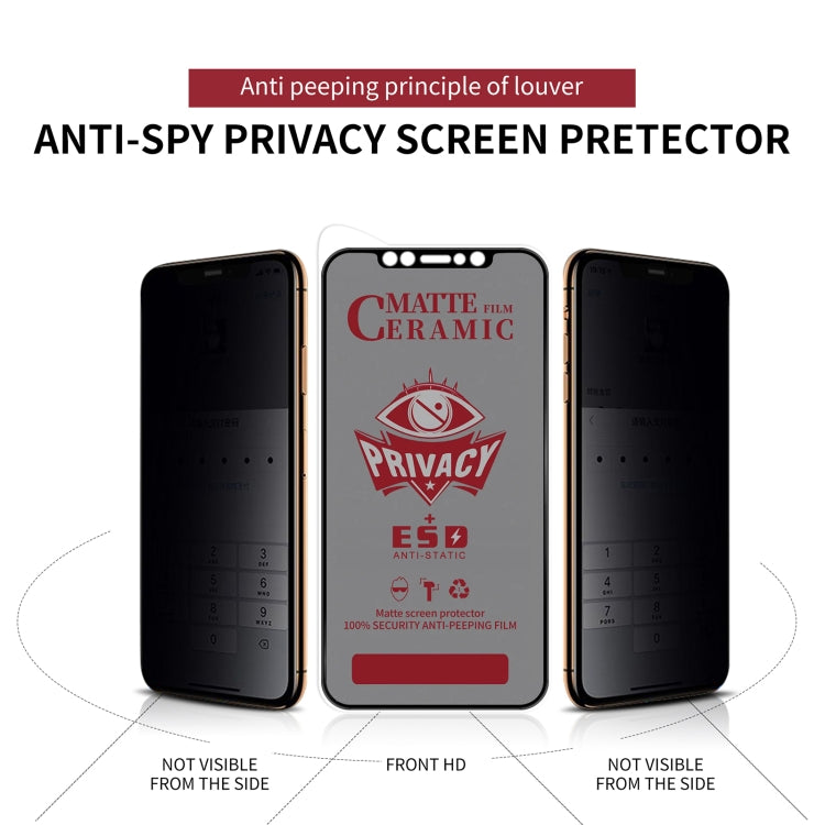 For iPhone 12 / 12 Pro Full Coverage Frosted Privacy Ceramic Film by bashfashion