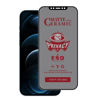 For iPhone 12 Pro Max Full Coverage Frosted Privacy Ceramic Film by bashfashion