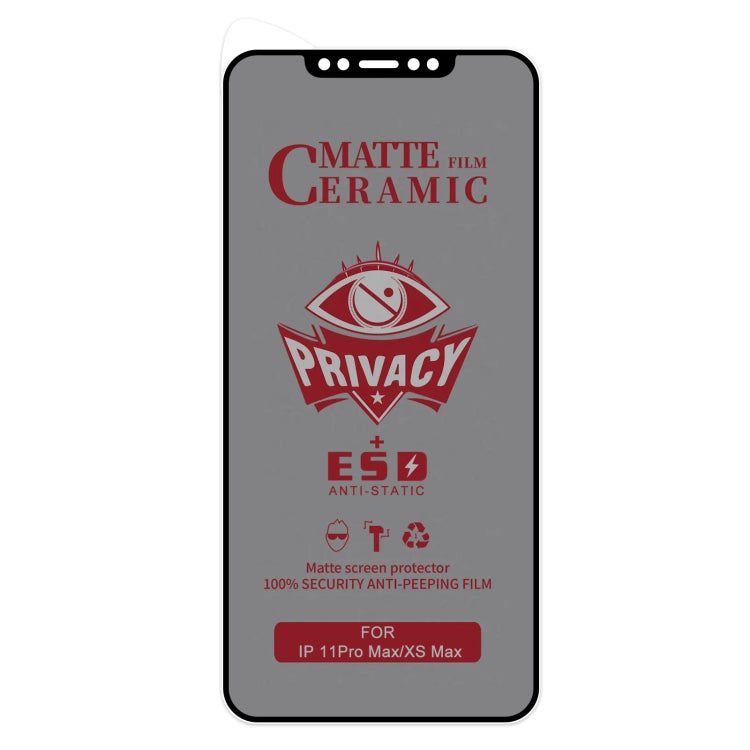 For iPhone 11 Pro Max / XS Max Full Coverage Frosted Privacy Ceramic Film by bashfashion