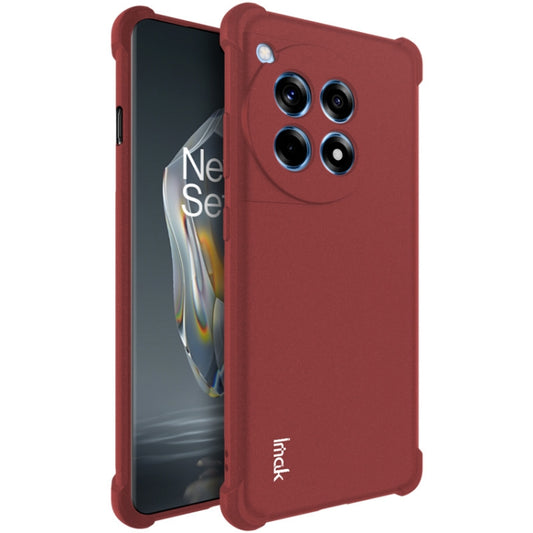 For OnePlus Ace 3 5G imak Shockproof Airbag TPU Phone Case(Matte Red) by imak
