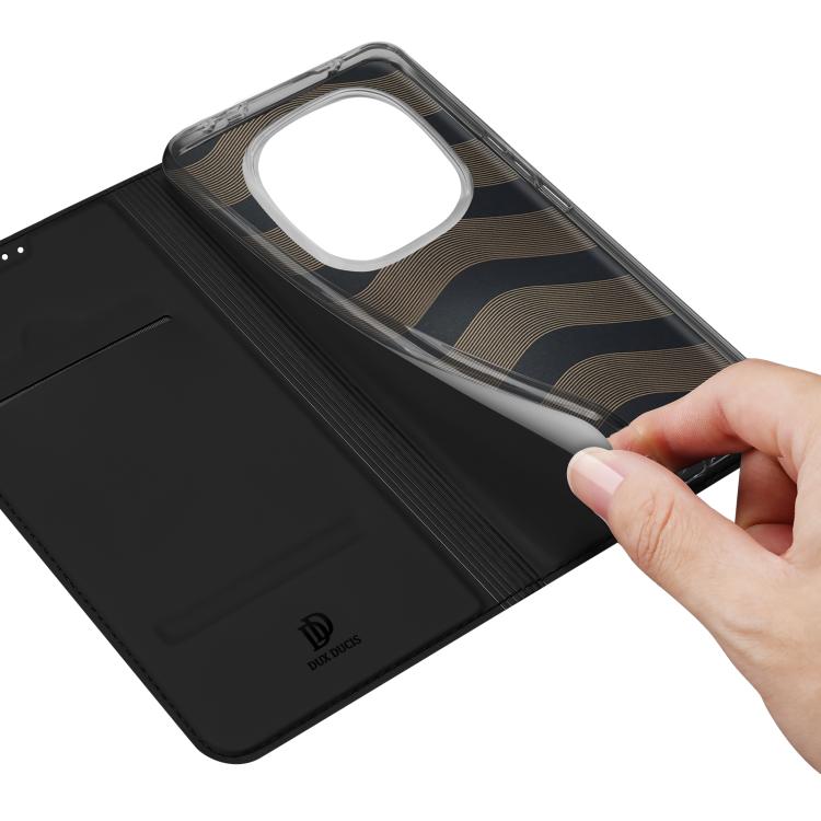 For Redmi Note 14 Pro+ 5G DUX DUCIS Skin Pro Series Flip Leather Phone Case(Black) by DUX DUCIS