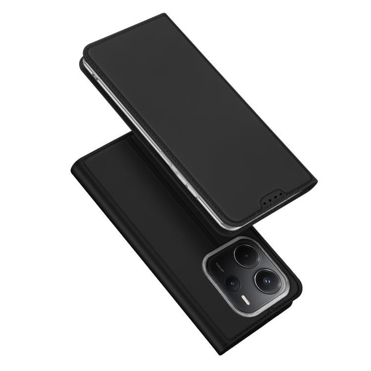 For Redmi Note 14 4G 163.25mm DUX DUCIS Skin Pro Series Flip Leather Phone Case(Black) by DUX DUCIS