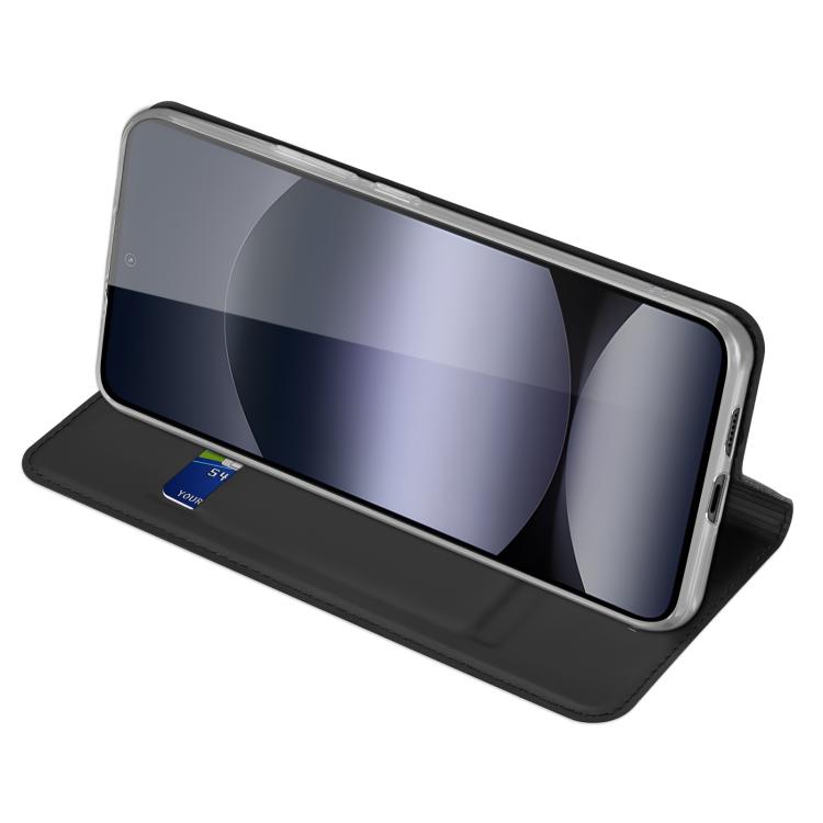 For Redmi Note 14 4G 163.25mm DUX DUCIS Skin Pro Series Flip Leather Phone Case(Black) by DUX DUCIS