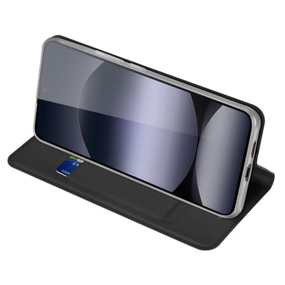 For Redmi Note 14 4G 163.25mm DUX DUCIS Skin Pro Series Flip Leather Phone Case(Black) by DUX DUCIS
