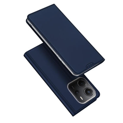 For Redmi Note 14 4G 163.25mm DUX DUCIS Skin Pro Series Flip Leather Phone Case(Blue) by DUX DUCIS