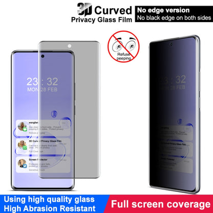 For OPPO A3 Pro 5G imak No Edge Version 3D Curved Privacy Full Screen Tempered Glass Film by imak