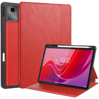 For Lenovo Tab M11/ Xiaoxin Pad 11 2024 Ultimate Pure Color Leather Smart Tablet Case(Red) by bashfashion