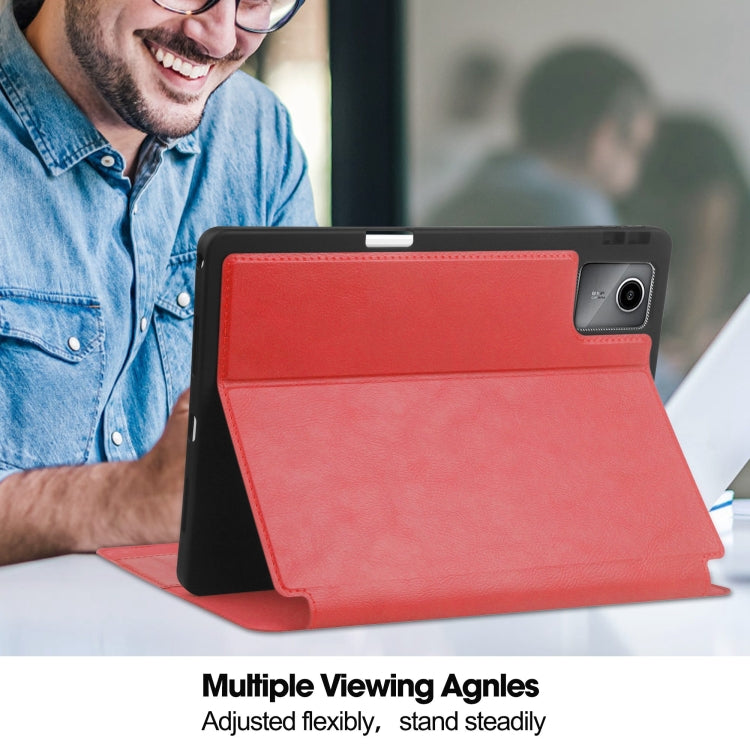 For Lenovo Tab M11/ Xiaoxin Pad 11 2024 Ultimate Pure Color Leather Smart Tablet Case(Red) by bashfashion