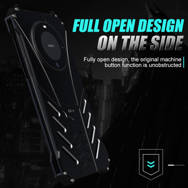 For Huawei Mate 60 Pro R-JUST Batman Metal Mobile Phone Protective Case(Black) by R-JUST