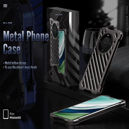For Huawei Mate 60 R-JUST Breathable Armor Phone Case(Space Grey) by R-JUST