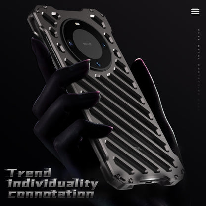 For Huawei Mate 60 R-JUST Breathable Armor Phone Case(Space Grey) by R-JUST