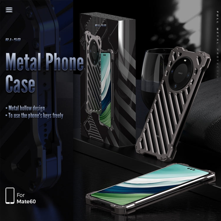 For Huawei Mate 60 Pro R-JUST Breathable Armor Phone Case(Space Grey) by R-JUST