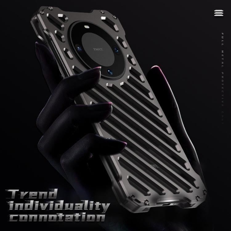 For Huawei Mate 60 Pro R-JUST Breathable Armor Phone Case(Space Grey) by R-JUST