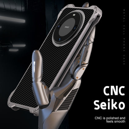 For Huawei Mate 60 Pro R-JUST RJ51 Hollow Metal Phone Protective Case(Space Grey) by R-JUST