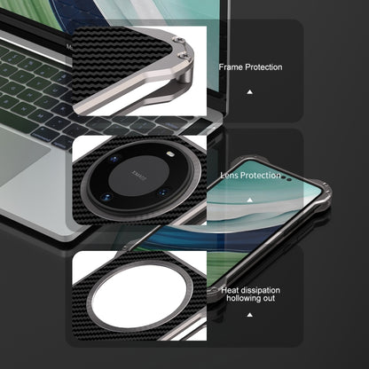 For Huawei Mate 60 Pro R-JUST RJ51 Hollow Metal Phone Protective Case(Space Grey) by R-JUST