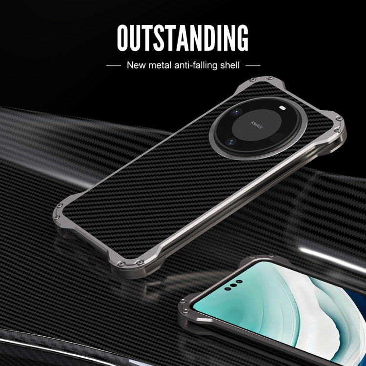 For Huawei Mate 60 Pro R-JUST RJ51 Hollow Metal Phone Protective Case(Space Grey) by R-JUST
