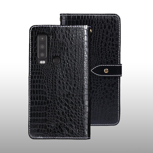 For CAT S75 idewei Crocodile Texture Leather Phone Case(Black) by idewei