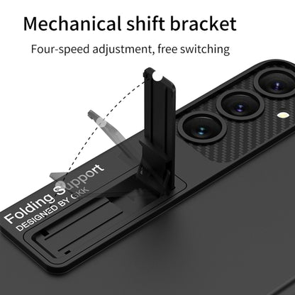 For Samsung Galaxy S24 5G GKK Ultra-thin Shockproof Phone Case with Holder(Silver) by GKK