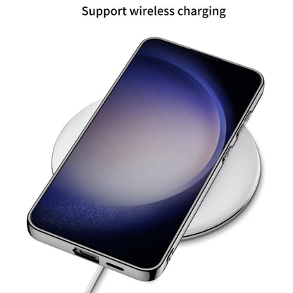 For Samsung Galaxy S24 Ultra 5G GKK Plating TPU + Leather Supercar Full Coverage Phone Case(Black) by GKK