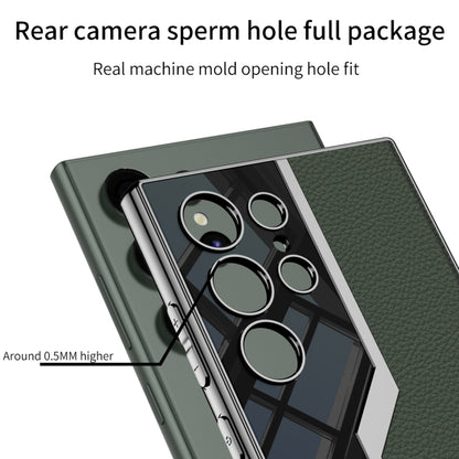 For Samsung Galaxy S24 Ultra 5G GKK Plating TPU + Leather Supercar Full Coverage Phone Case(Black) by GKK