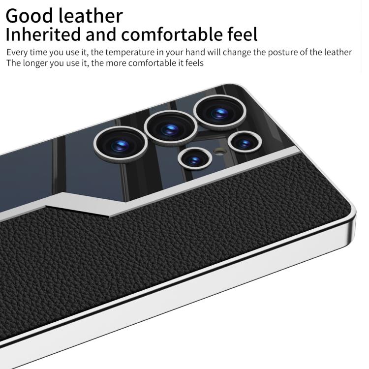 For Samsung Galaxy S25 Ultra 5G GKK Plating TPU + Leather Supercar Full Coverage Phone Case(Grey) by GKK