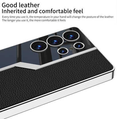 For Samsung Galaxy S25 Ultra 5G GKK Plating TPU + Leather Supercar Full Coverage Phone Case(Grey) by GKK
