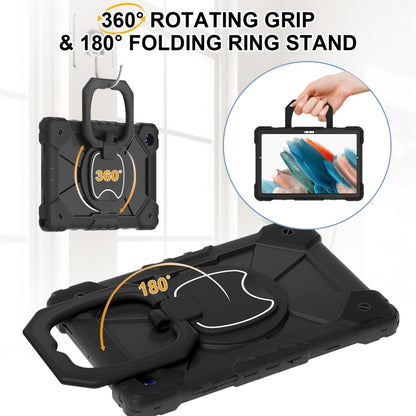 For Samsung Galaxy Tab A8 10.5 2021 Contrast Color Robot Silicone Hybrid PC Tablet Case(Black) by bashfashion