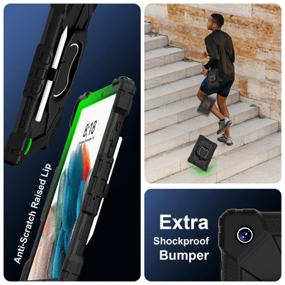 For Samsung Galaxy Tab A8 10.5 2021 Contrast Color Robot Silicone Hybrid PC Tablet Case(Black) by bashfashion