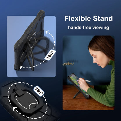 For Samsung Galaxy Tab A8 10.5 2021 Contrast Color Robot Silicone Hybrid PC Tablet Case(Black) by bashfashion