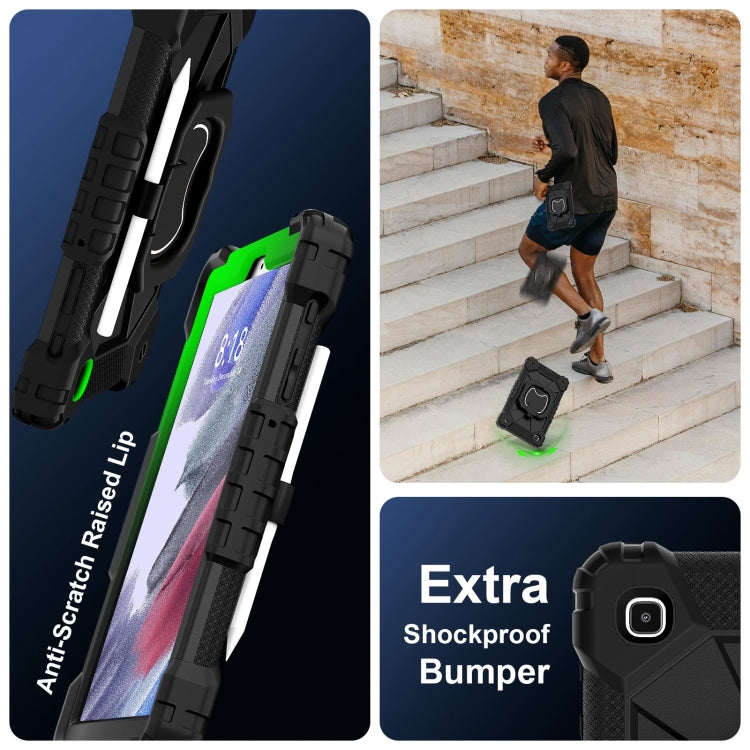 For Samsung Galaxy Tab A7 Lite 2021 Contrast Color Robot Silicone Hybrid PC Tablet Case(Black) by bashfashion