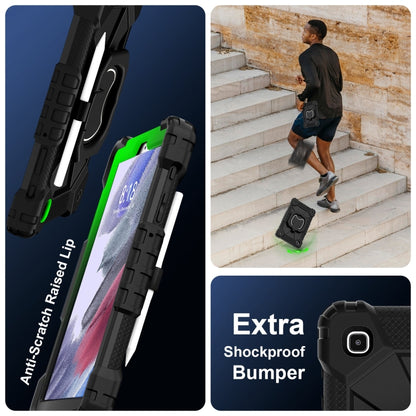 For Samsung Galaxy Tab A7 Lite 2021 Contrast Color Robot Silicone Hybrid PC Tablet Case(Black) by bashfashion