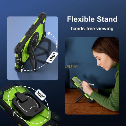 For Samsung Galaxy Tab A7 Lite 2021 Contrast Color Robot Silicone Hybrid PC Tablet Case(Black Yellow Green) by bashfashion