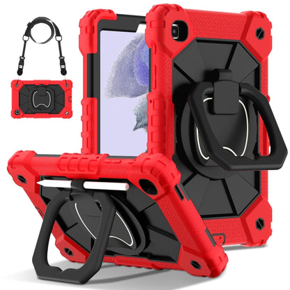 For Samsung Galaxy Tab A7 Lite 2021 Contrast Color Robot Silicone Hybrid PC Tablet Case(Red Black) by bashfashion