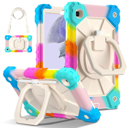 For Samsung Galaxy Tab A7 Lite 2021 Contrast Color Robot Silicone Hybrid PC Tablet Case(Colorful Blue) by bashfashion