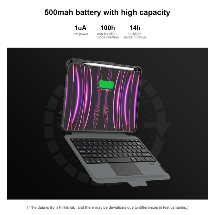 For iPad Pro 11 2024 Nillkin Backlit Version Bumper Link Keyboard Case by NILLKIN
