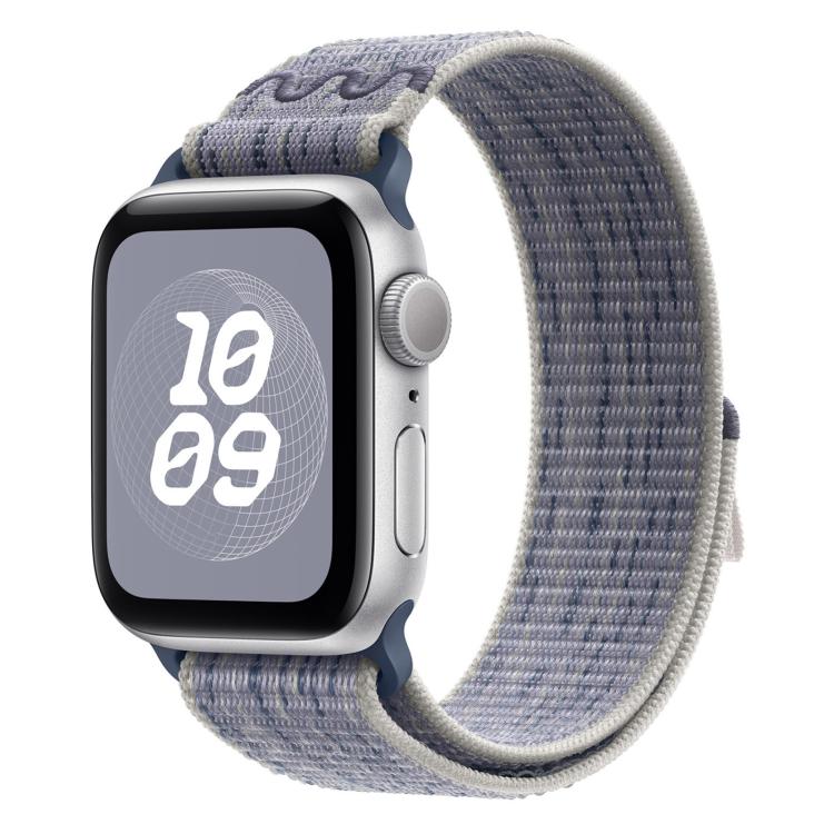 For Apple Watch Ultra 2 49mm Loop Nylon Watch Band(Grey with Blue) by bashfashion