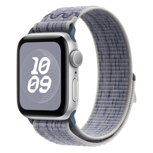 For Apple Watch Ultra 2 49mm Loop Nylon Watch Band(Grey with Blue) by bashfashion
