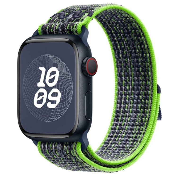 For Apple Watch Ultra 49mm Loop Nylon Watch Band(Green Blue) by bashfashion