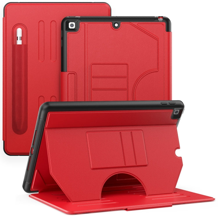 For iPad 10.2 2021 / 2020 / 10.5 Notebook Magnetic Leather Tablet Case(Red) by bashfashion