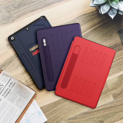 For iPad 10.2 2021 / 2020 / 10.5 Notebook Magnetic Leather Tablet Case(Red) by bashfashion
